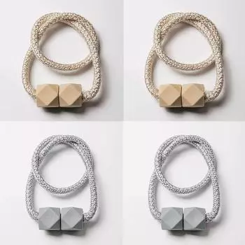 4 шт. Подхваты для штор с сильным магнитом, толстая веревка, дизайн для спальни, гостиной, кухни, прочный пластиковый аксессуар для домашнего декора