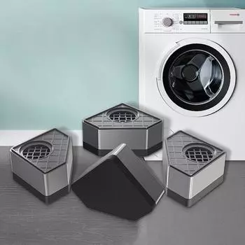 4 шт. подкладки под ножки стиральной машины сушилки холодильника противоскользящие повышающие коврики мебель шумоизоляционная основа поддержка амортизационная подкладка Round Height 3.3cm