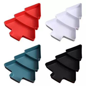 4 шт. подносы для закусок подносы для закусок рождественский декор дорожная коробка 3 отделения поднос для закусок орехи подносы для десерта красный