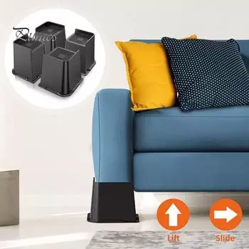 4 шт. подставки для кровати 2/3/4 дюйма, подъемные опоры, 5000 фунтов, сверхмощные мебельные подставки, подставки для высоты стола для стула, дивана, стола S