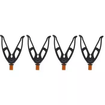 4 шт. Подставки для удочек из нержавеющей стали V-образные резиновые рукоятки для удочек V-образные задние упоры для подставки для удочек