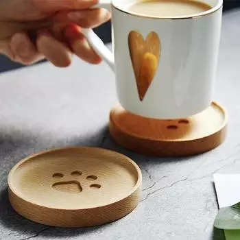 4 шт. подставки под чашки деревянные подставки под чашки для чая и кофе коврики под кружки круглые деревянные подставки под столовые приборы кухонные принадлежности
