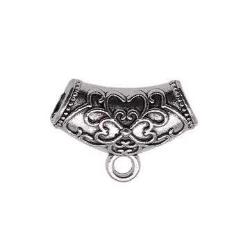 4 шт., подвесная головка, соединитель, бусины, компоненты ювелирных изделий, аксессуары, античное серебро, цвет цинкового сплава, 13X19 мм