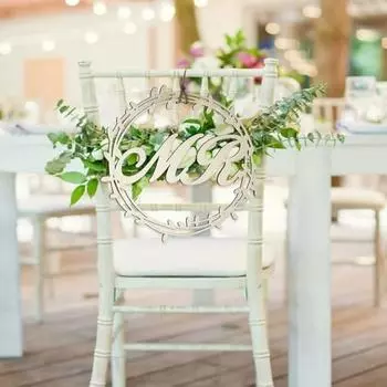 4 шт. Подвесной деревянный кулон для свадебного стула, декоративный кулон для свадебного сиденья, поставка свадебных стульев, подвеска для свадебного стула, украшение для свадебного стула