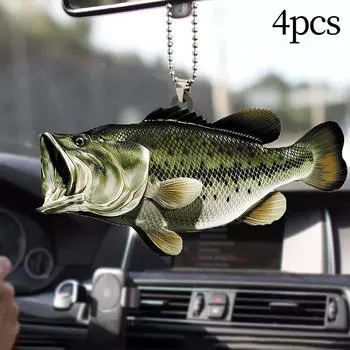 4 шт., подвесные украшения для автомобиля, брелок, подвески, забавный творческий подарок, украшения для зеркала заднего вида