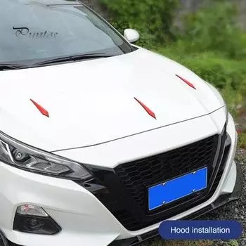 4 шт. Полезная самоклеящаяся полоска для защиты от столкновений на двери автомобиля, защитная накладка на бампер, безопасная парковка, 3D-наклейка, аксессуары для автомобиля красный