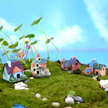4 шт. полезные Премиум прочные красивые мини-дома DIY миниатюрные пейзажные украшения миниатюрные виллы A