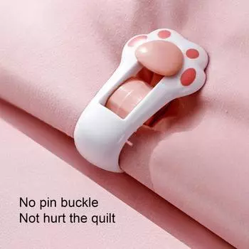 4 шт. полезные зажимы для простыней, простая установка, многоцелевые, высокая прочность, без вреда для простыней и постельного белья, зажимы для покрывал, товары для дома белый