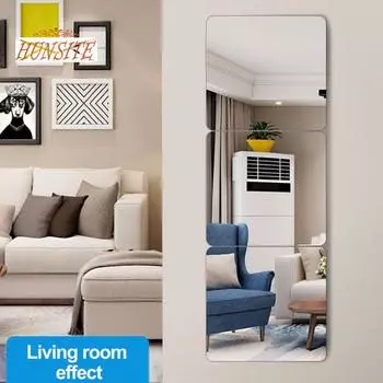 4 шт. полноразмерная наклейка на зеркальную плитку, самоклеящаяся, водонепроницаемая A