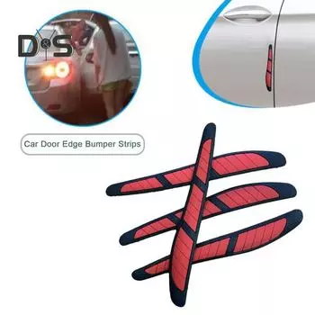 4 шт., полоса для автомобильного бампера, универсальная мягкая защитная лента для бампера, лента против царапин, полоса для защиты от столкновений для авто 4pcs белый