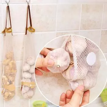 4 шт. портативные подвесные сумки для фруктов и овощей, сетчатые мешочки для хранения лука, держатель 4pcs белый