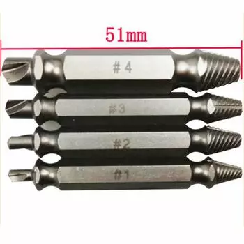4 шт. поврежденный винт, сломанный болт, экстрактор, набор сверл, направляющий набор сломанных винтов, инструмент для легкого удаления 4Pcs