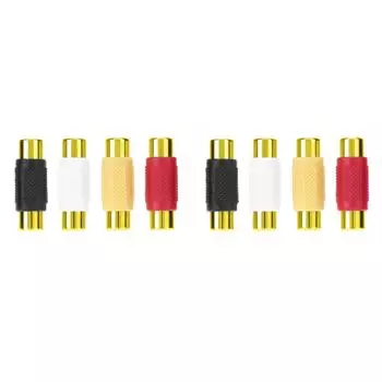 - 4 шт. позолоченный RCA-гнездо на RCA-гнездо адаптер AV-штекер (Золото