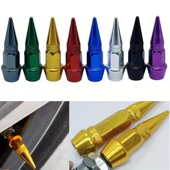 4 шт. Премиум алюминиевые колпачки для выноса колеса 45/60 мм для автомобилей, грузовиков, велосипедов, мотоциклов, защита от пыли вентиля с острым стилем amagi