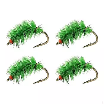 4 шт. приманки для ловли нахлыстом, приманки для окуня с крючком, искусственные приманки для рыбы-панфиша