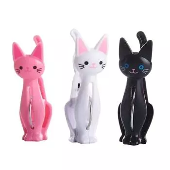 4 шт. прищепки с рисунком из мультфильма ветрозащитные прищепки для нижнего белья носки зажимы для дома чёрный