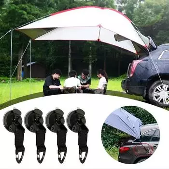 4 шт. присоски для автомобильной палатки пряжка боковая круглая треугольная тентовая якорь присоски для палатки для кемпинга якорь крепежный крюк черный