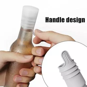 4 шт. пробки для вина, силиконовые пробки для бутылок вина, многоразовые герметичные уплотнители для бутылок для вина, пива, шампанского прозрачный