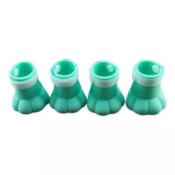 4 шт. прочные антилинькие чехлы для когтей с открытым дизайном для домашних животных, принадлежности для стрижки ногтей для кошек и котят S розовый