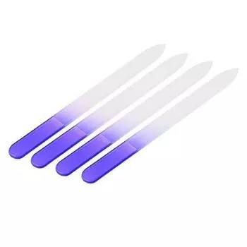 4 шт. прочные стеклянные пилочки для ногтей, акриловые наконечники для ногтей, буфер для полировки, маникюрный инструмент