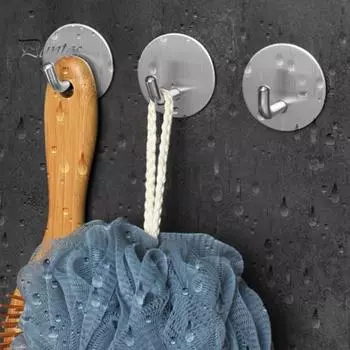 4 шт. прочных настенных крючка, самоклеящиеся крючки для вешалок, грузоподъемность 15 фунтов, легко устанавливаемые настенные крючки для одежды A Oblique