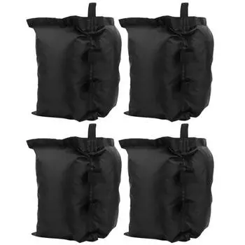 4 шт. прочный черный палаточный мешок с песком из ткани Оксфорд, большая вместимость, герметичный уличный зонтик с песком