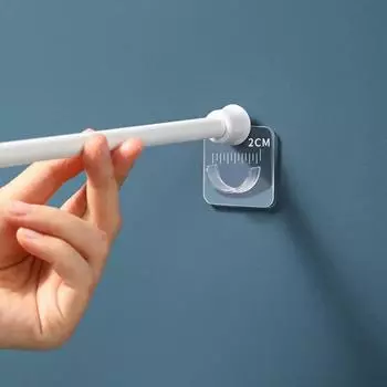 4 шт., прочный кронштейн для карниза, держатель, крючки для настенного клея, держатель для душа в ванной комнате, фиксатор без сверления для шкафа 4pcs