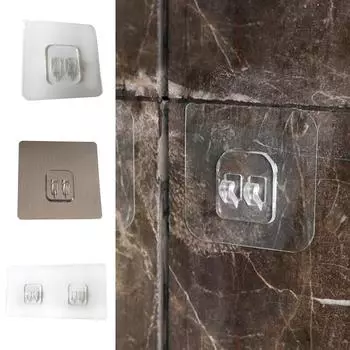 4 шт. прочный самоклеящийся настенный крючок, водонепроницаемые неперфорированные липкие крючки для полок, держатель для швабры, сумки, домашний органайзер