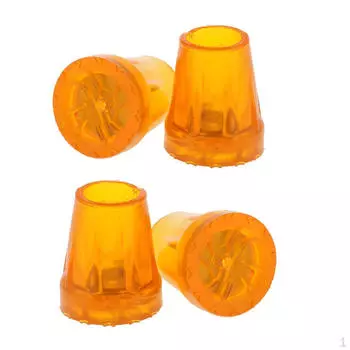 4 шт., профессиональные противоскользящие наконечники для костылей, резиновые наконечники для ног, сменные наконечники, диаметр 1 дюйм