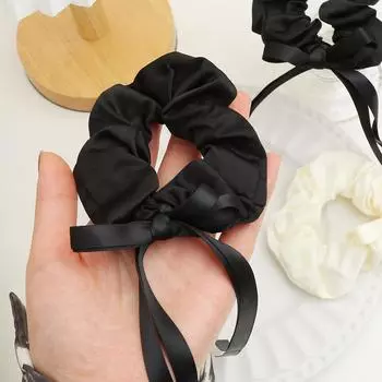 4 шт. простая лента бант повязка на голову кольцо для волос головной убор модный головной убор для девочки милая резинка аксессуары для волос чёрный
