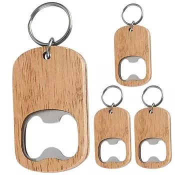 4 шт., простая открывалка для пивных бутылок, деревянная ручка, кухонные принадлежности, сувениры для вечеринок, брелок, крышка для газировки, ручная открывалка для бутылок, съемник