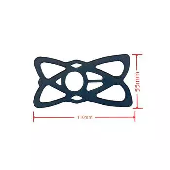4 шт. противоскользящая резиновая лента для защиты от скольжения сменный силиконовый ремешок для держателя сотового телефона на велосипеде/мотоцикле/руле чёрный