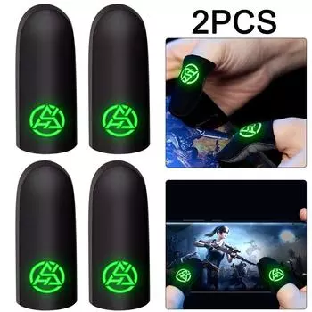 4 шт. противоскользящие светящиеся перчатки для игрового контроллера PUBG Mobile