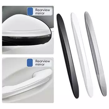 4 шт. противоударные полосы для дверей, автомобильные защитные кромки, автомобильные защитные накладки на бампер автомобиля, невидимый силикагель чёрный