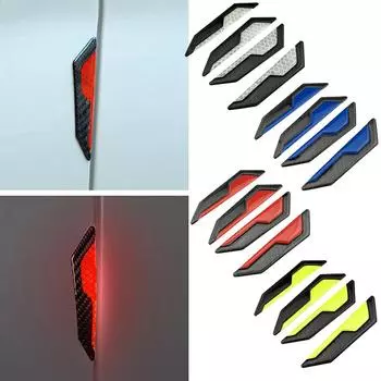 4 шт., противоударные полосы на кромку двери автомобиля, светоотражающие защитные ограждения, защитная полоса для бампера, защитная полоса для двери автомобиля белый