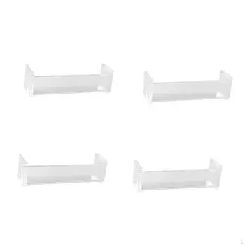 4 шт. прозрачная косметическая подставка, простая настольная декоративная подставка для хранения значков, фигурок Long narrow