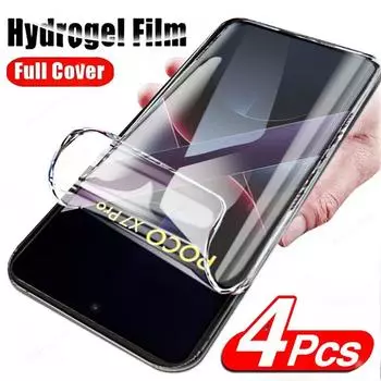 4 шт. прозрачная мягкая защитная пленка TPU для экрана XIAOMI POCO X7 / X7 Pro HD полноэкранная защитная пленка чехол Xiaomi POCO X7 Pro чистый