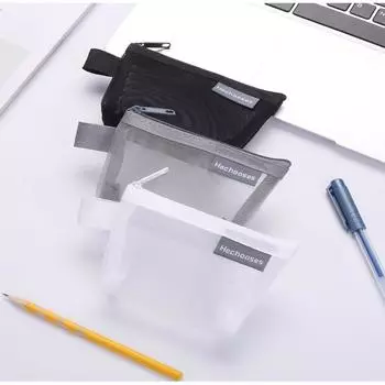 4 шт., прозрачная сетчатая сумка на молнии, нейлоновая тестовая бумага, информационная сумка, школьные принадлежности