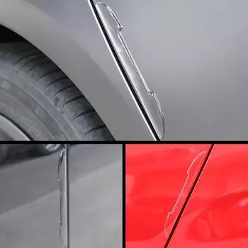 4 шт. Прозрачная защитная полоса от царапин на кромке двери автомобиля, защитная полоса от царапин на бампере, наклейка для защиты от столкновений, автомобильные аксессуары