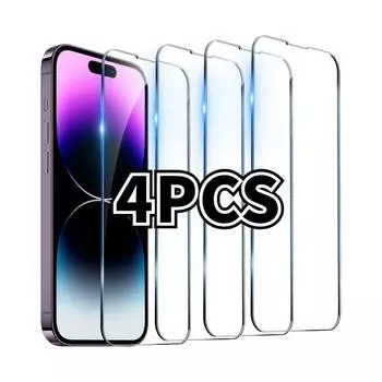 4 шт., прозрачное закаленное стекло для IPhone 15, 14, 13, 15, 12, 11 Pro Max, защитная пленка для экрана для IPhone 7, 8Plus X XR XS Max, стекло Huawei P Smart 2019 чистый
