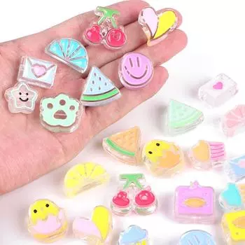 4 шт. прозрачные акриловые масляные аксессуары для изготовления ювелирных изделий «сделай сам», очаровательное украшение 20*20*8mm