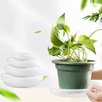 4 шт. прозрачные круглые подставки для растений поддон для цветочных горшков многоразовые 6inch