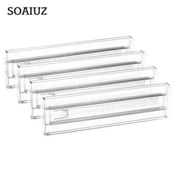 4 шт. прозрачных разделителей для ящиков, расширяемых, простых в использовании, с пенопластовым концом, универсальный органайзер для ящиков, разделитель 4pcs