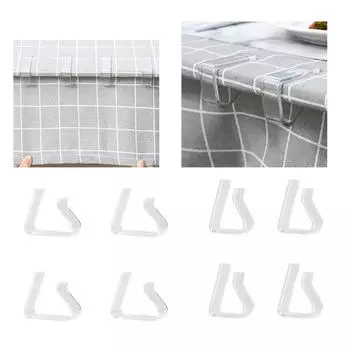 4 шт. прозрачных зажимов для скатертей надежно закрепят скатерти и придадут им великолепный вид для декора школьного стола в офисе или общежитии