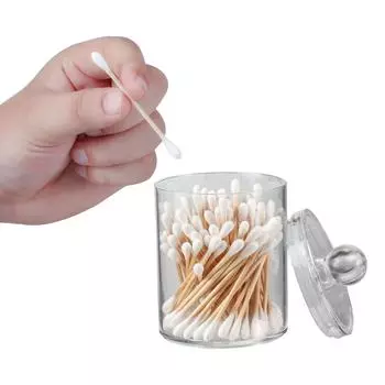 4 шт. прозрачный контейнер для хранения ватных палочек, контейнер для хранения косметики, акриловый контейнер для хранения, контейнер для хранения ватных палочек, контейнер для хранения в спальне