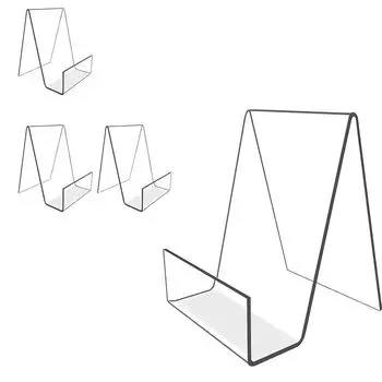 4 шт. прозрачный мольберт для книг легкий держатель для книг премиум-класса держатель для планшета журналы 2.95x3.54x4.13in