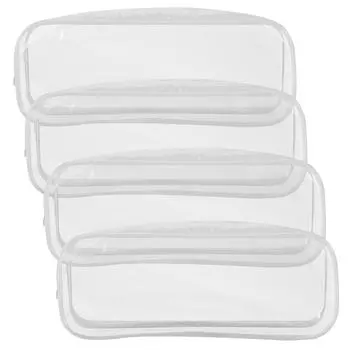 4 шт. прозрачный пенал большой емкости прозрачный пенал для ручек ПВХ пенал для ручек на молнии мешочки