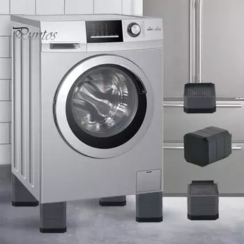 4 шт. Прямоугольная мебельная стойка, штабелируемая, прочная, противоскользящая, для стиральной машины, холодильника, стола, дивана, стула, дивана, ножки, подъемная ножка Single Layer коричневый