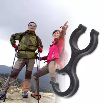 4 шт. пряжка для треккинговых палок, 8 символов, нескользящее отверстие, прочные несущие треккинговые защелки, крючки