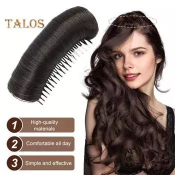 4 шт., пучок для волос, невидимая пушистая подушечка для волос, черный, коричневый, накладная заколка для волос, расческа для объема волос, инструмент для укладки, женские аксессуары для волос темно-коричневого